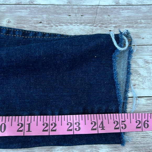 Madewell 10" High Rise Dark Wash Raw Hem Skinny Jeans - Picture 11 of 14